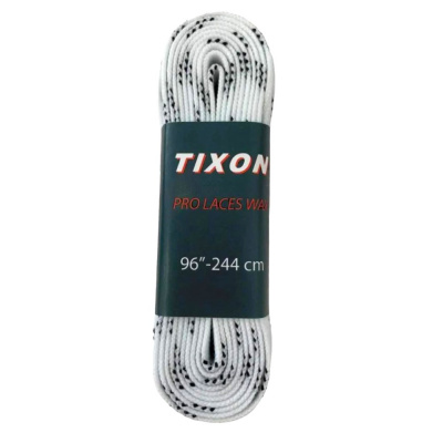 Шнурки для коньков TIXON (ш.11мм) с пропиткой (84" - 213cm, Белые)