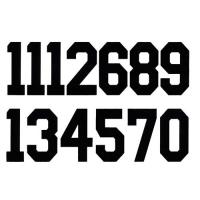 Цифры на шлем TSP (набор 26шт. от 0 до 9)