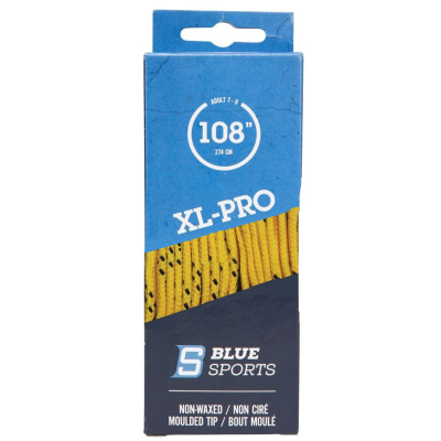 Шнурки хлопок BLUESPORTS XL-PRO Wide SR (96" - 244cm, Желтый)